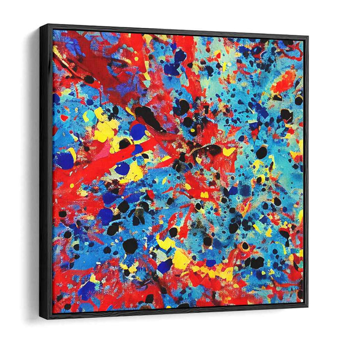 Chromatic Psychedelic Spectrum: Abstract Expressionist Color Burst Canvas Art Print