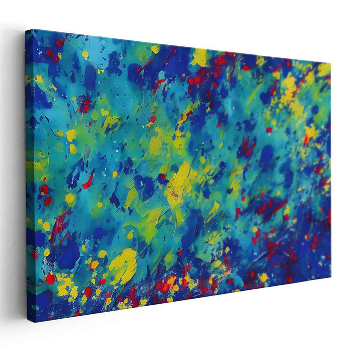 Abstracted Infusion: Vibrant Abstract Expressionist Canvas Art Print