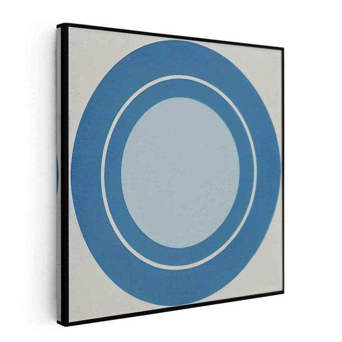Hypnotic Blues: Geometric Abstraction Circle Art Print