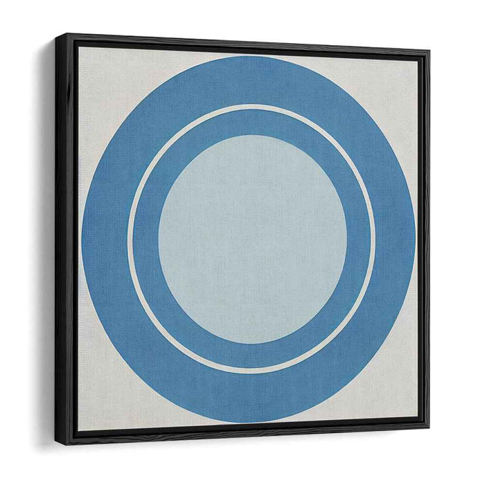 Hypnotic Blues: Geometric Abstraction Circle Art Print