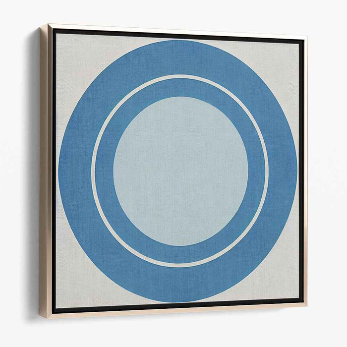 Hypnotic Blues: Geometric Abstraction Circle Art Print