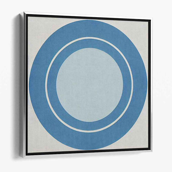 Hypnotic Blues: Geometric Abstraction Circle Art Print