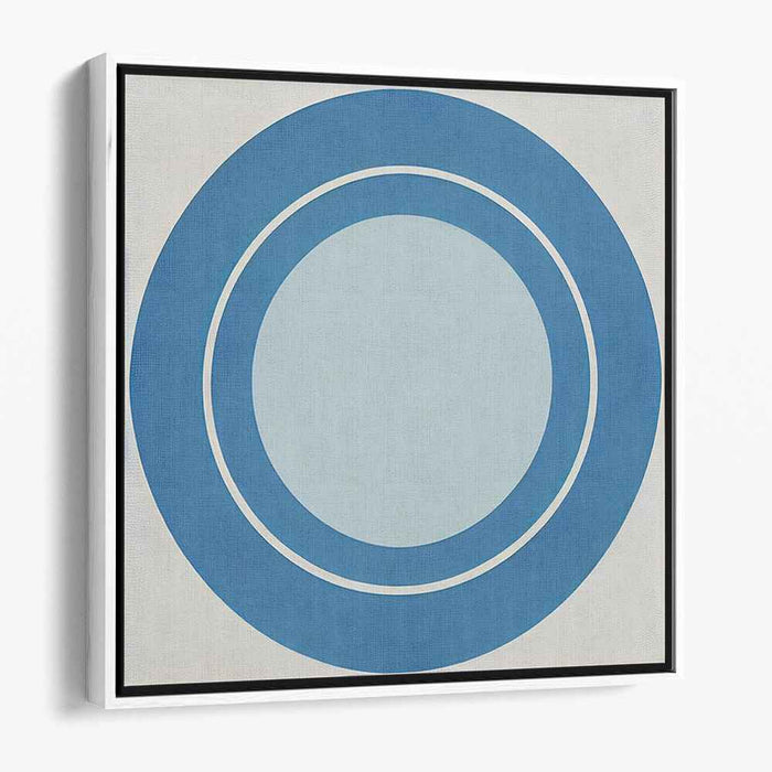 Hypnotic Blues: Geometric Abstraction Circle Art Print