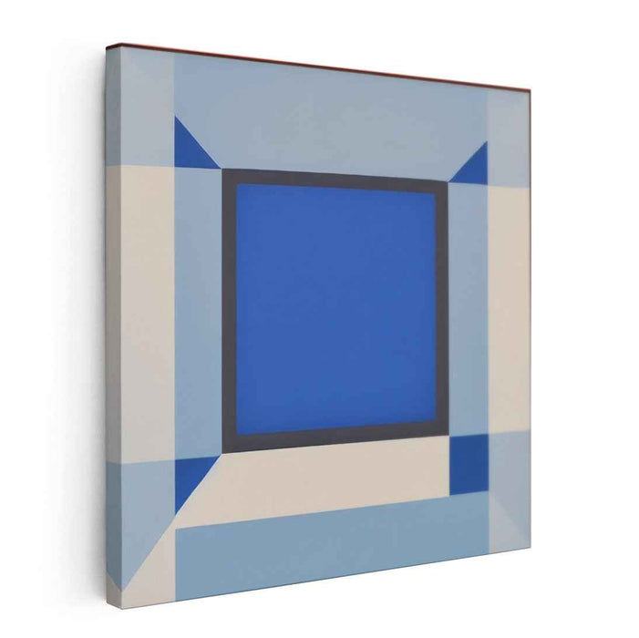 Whispers in Cerulean Mist: Blue Abstract Canvas Art