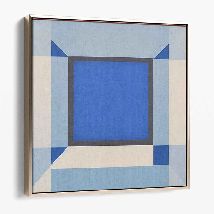 Whispers in Cerulean Mist: Blue Abstract Canvas Art