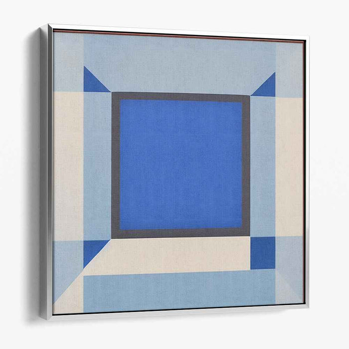 Whispers in Cerulean Mist: Blue Abstract Canvas Art