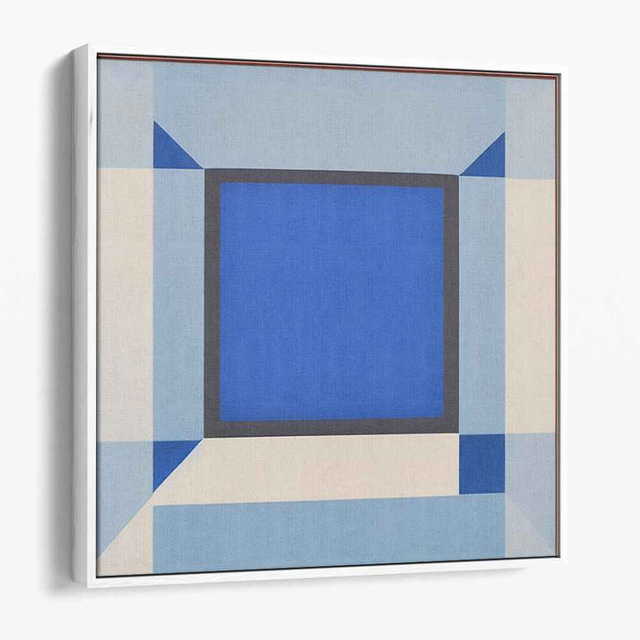 Whispers in Cerulean Mist: Blue Abstract Canvas Art