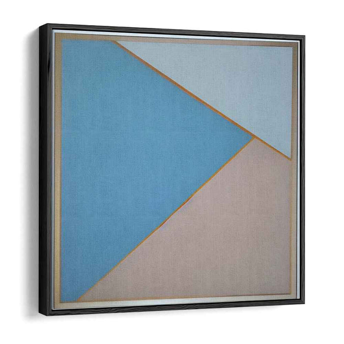 Pastel Sky Symphony: Sky Blue and Peach Abstract Canvas Art Print