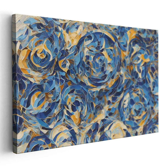 Blue Cubism Circles #133