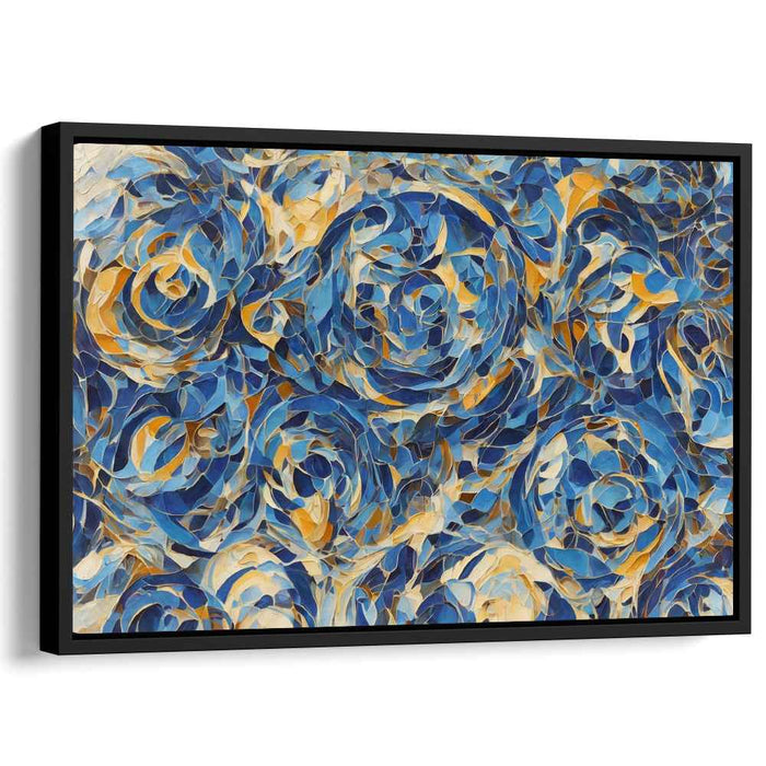 Blue Cubism Circles #133