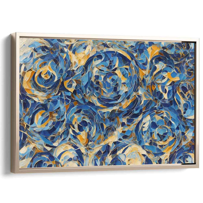 Blue Cubism Circles #133