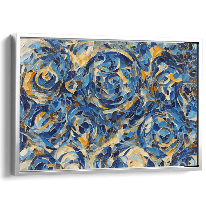 Blue Cubism Circles #133