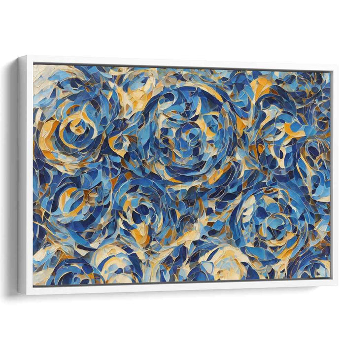 Blue Cubism Circles #133