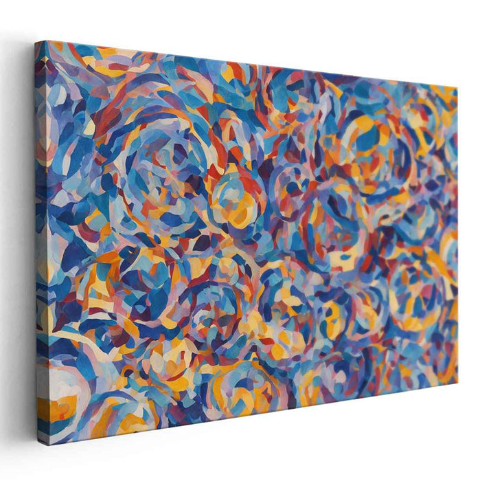 Blue Cubism Circles #144