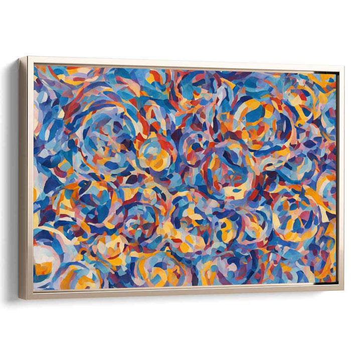 Blue Cubism Circles #144