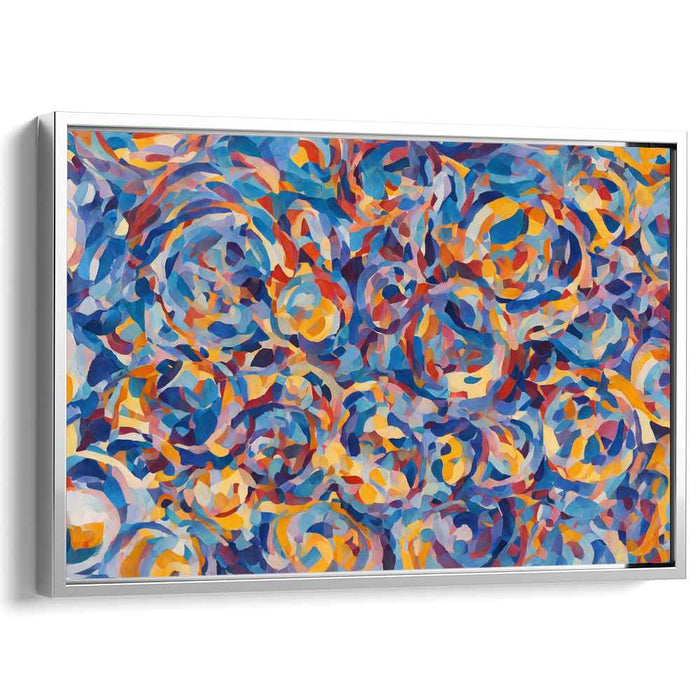 Blue Cubism Circles #144