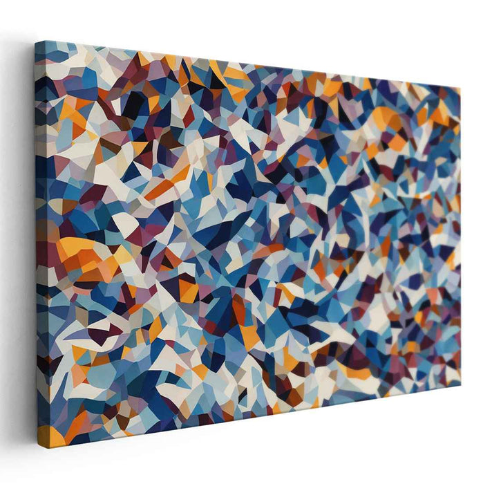 Chaos in Colorful Fragments: Modern Abstract Mosaic Canvas Art