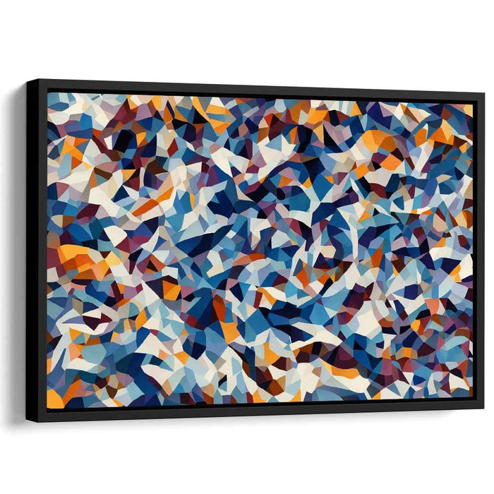 Chaos in Colorful Fragments: Modern Abstract Mosaic Canvas Art