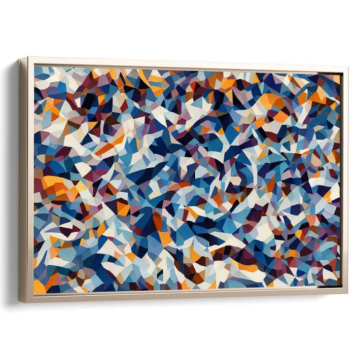 Chaos in Colorful Fragments: Modern Abstract Mosaic Canvas Art