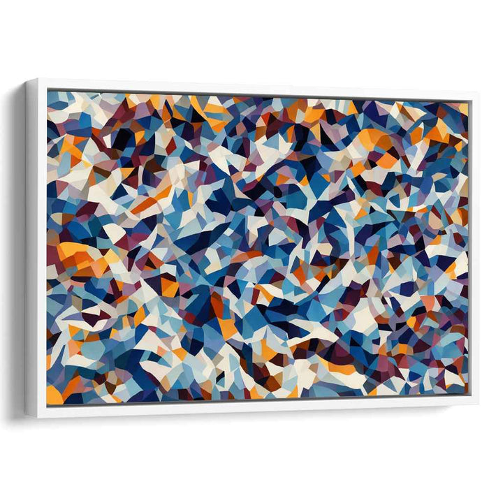 Chaos in Colorful Fragments: Modern Abstract Mosaic Canvas Art