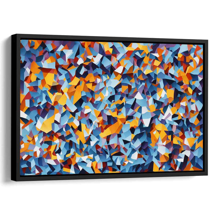 Blue Cubism Rectangles #116