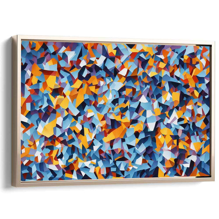 Blue Cubism Rectangles #116