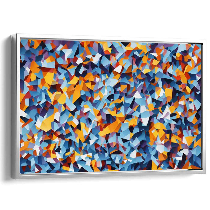 Blue Cubism Rectangles #116