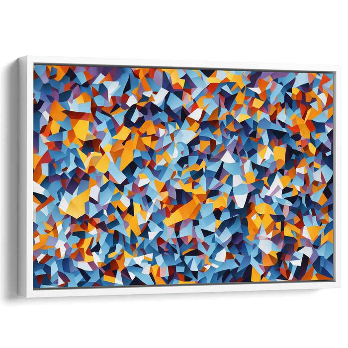 Blue Cubism Rectangles #116