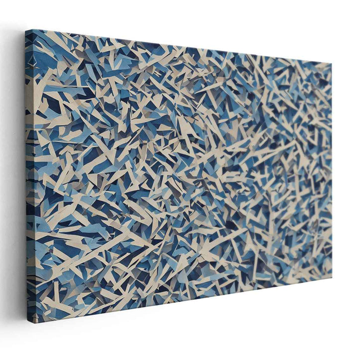 Blue Cubism Rectangles #131