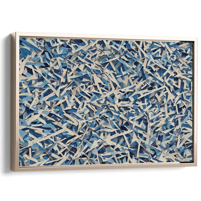 Blue Cubism Rectangles #131