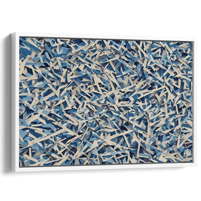 Blue Cubism Rectangles #131