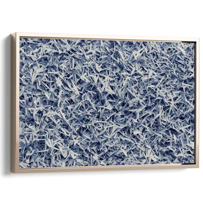 Eternal Frost: Serene Blue Abstract Canvas Art