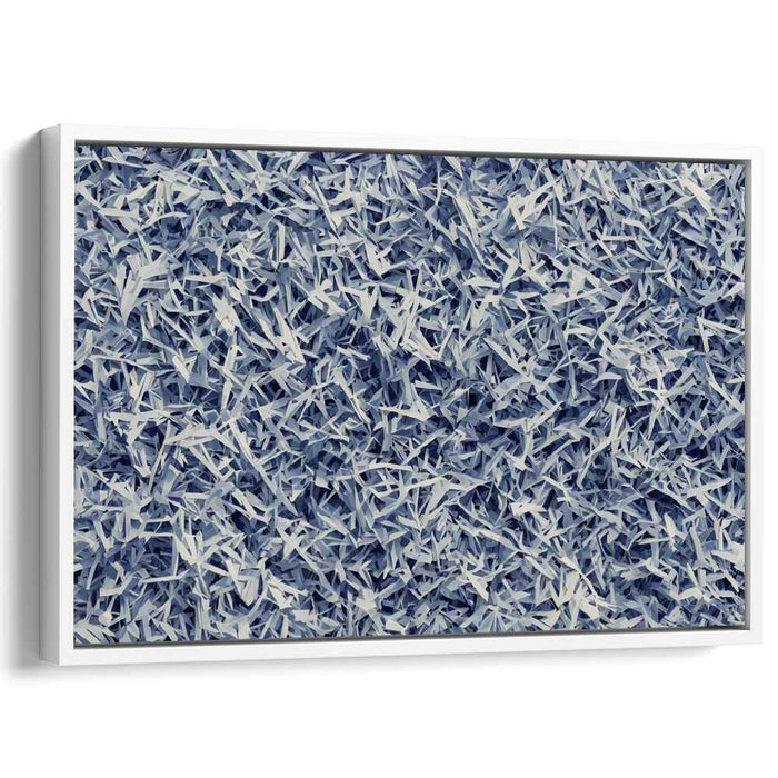 Eternal Frost: Serene Blue Abstract Canvas Art