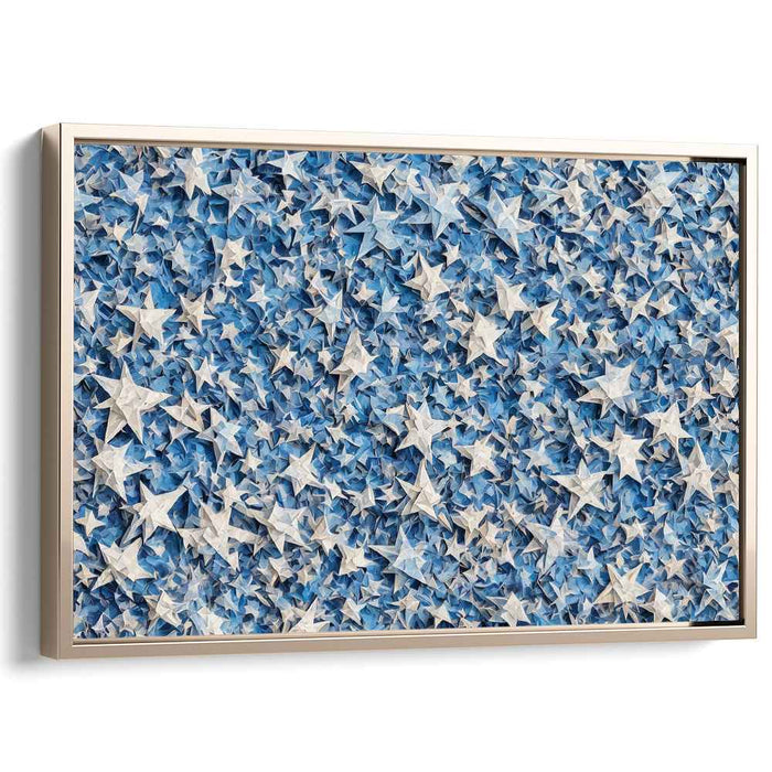 Blue Cubism Stars #103