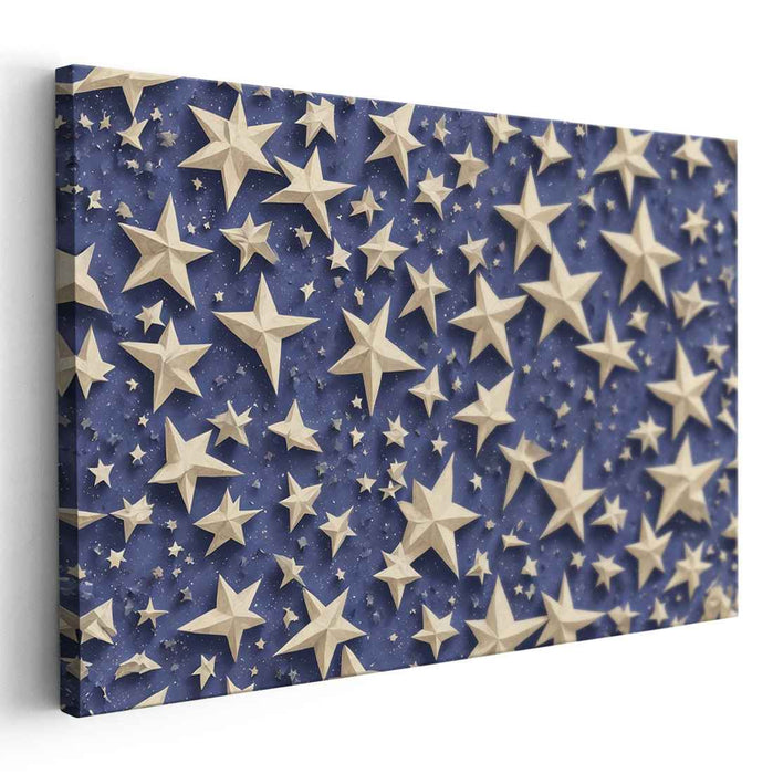 Stellar Symphony: Celestial Harmony in Paper and Starlight Canvas Art