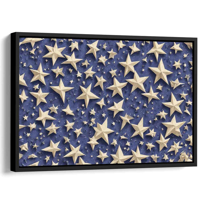 Stellar Symphony: Celestial Harmony in Paper and Starlight Canvas Art