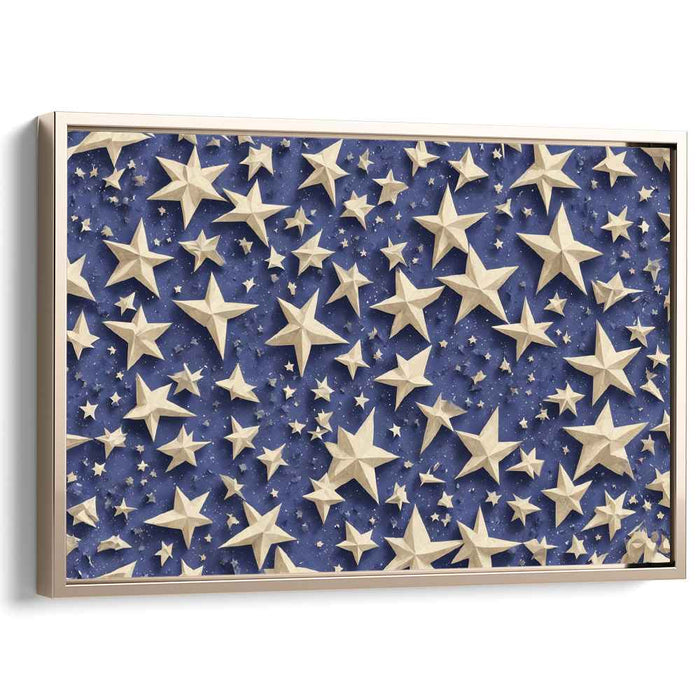 Stellar Symphony: Celestial Harmony in Paper and Starlight Canvas Art