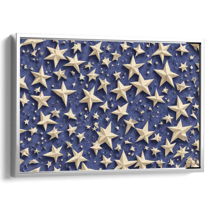 Stellar Symphony: Celestial Harmony in Paper and Starlight Canvas Art