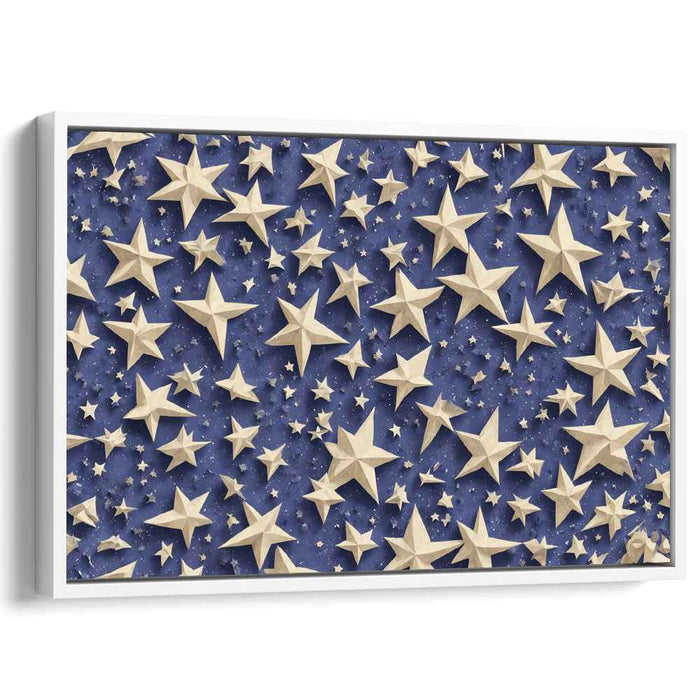 Stellar Symphony: Celestial Harmony in Paper and Starlight Canvas Art