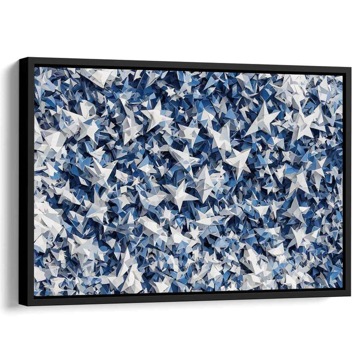 Stellar Illusions Abound: Modern Abstract Star Canvas Art Print