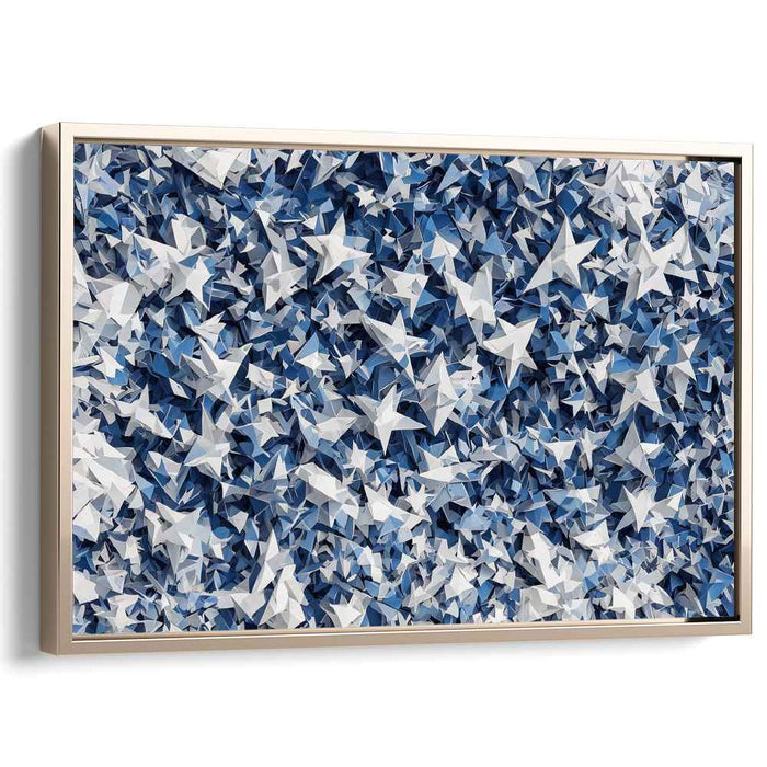 Stellar Illusions Abound: Modern Abstract Star Canvas Art Print