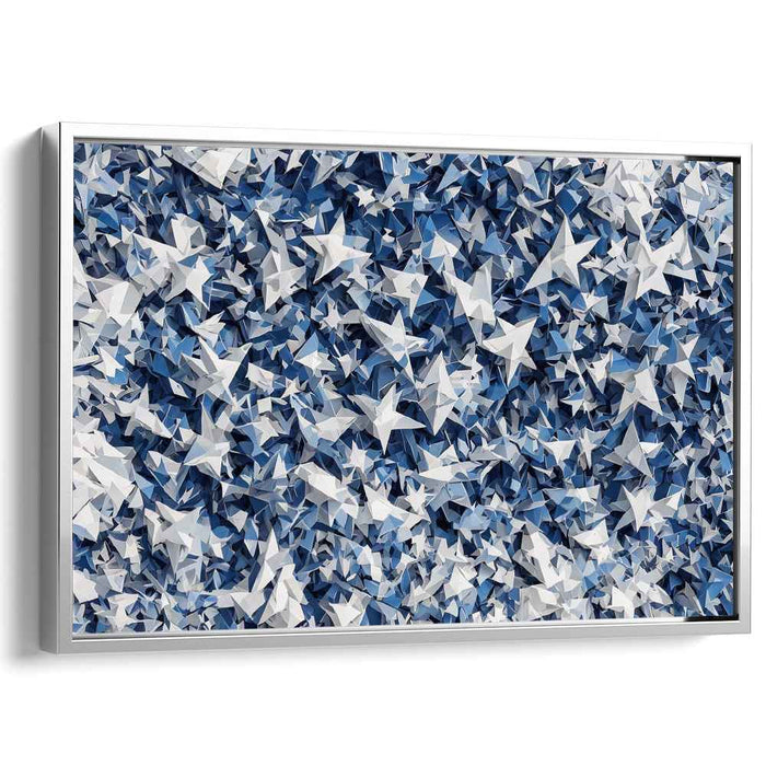 Stellar Illusions Abound: Modern Abstract Star Canvas Art Print