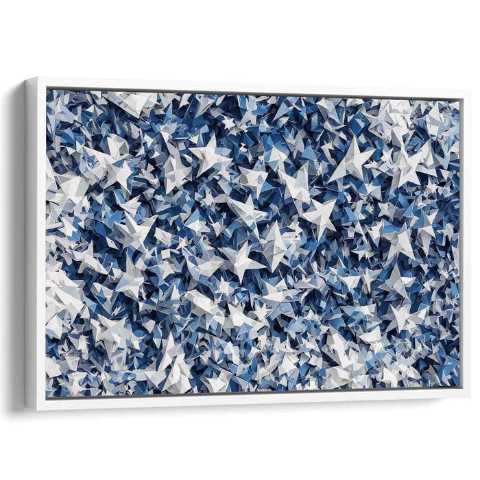 Stellar Illusions Abound: Modern Abstract Star Canvas Art Print