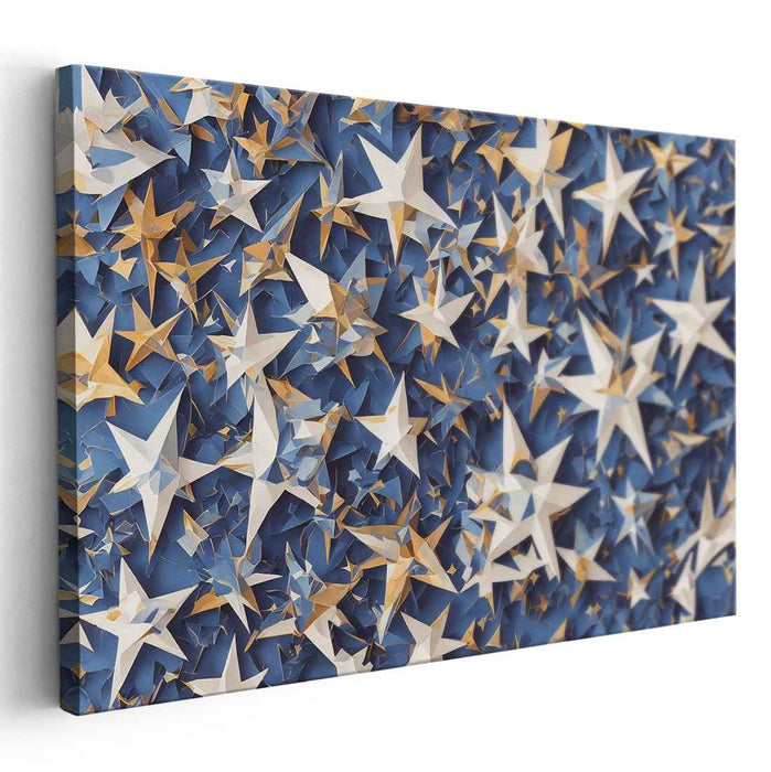 Cosmic Constellation Whispers: Intricate Starry Night Canvas Art Print