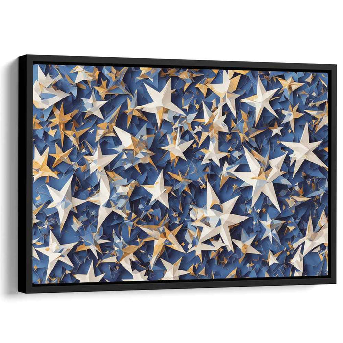 Cosmic Constellation Whispers: Intricate Starry Night Canvas Art Print