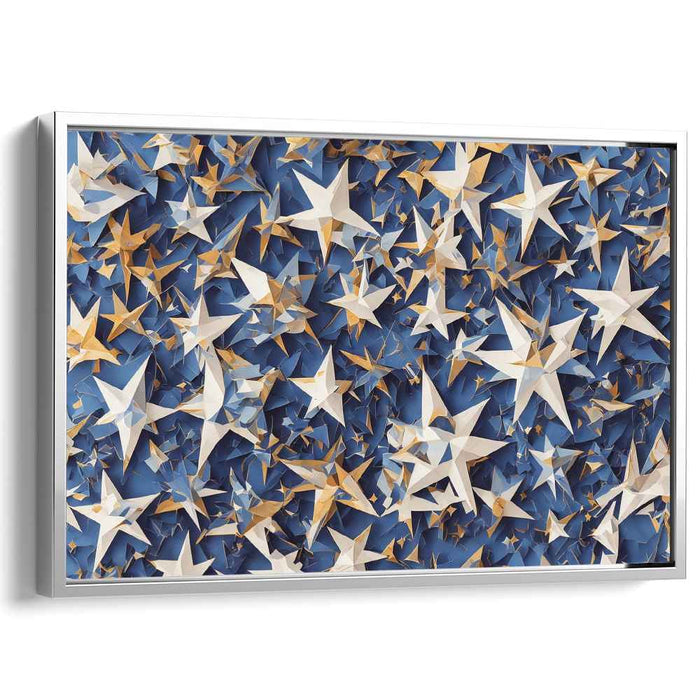 Cosmic Constellation Whispers: Intricate Starry Night Canvas Art Print