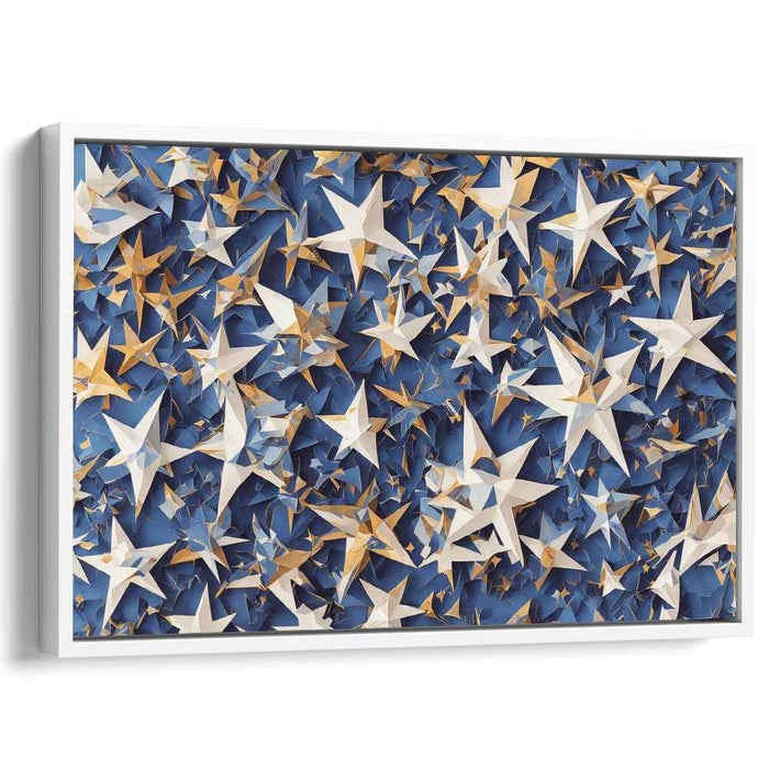Cosmic Constellation Whispers: Intricate Starry Night Canvas Art Print