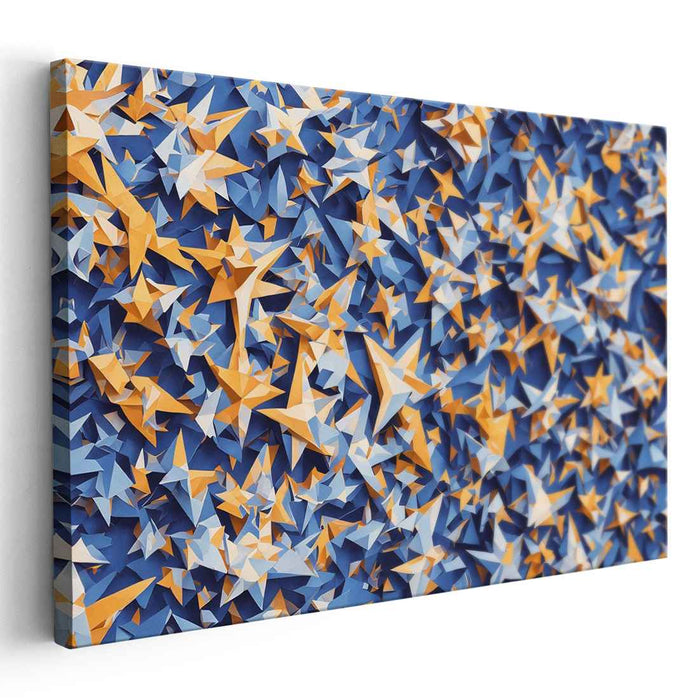 Blue Cubism Stars #130