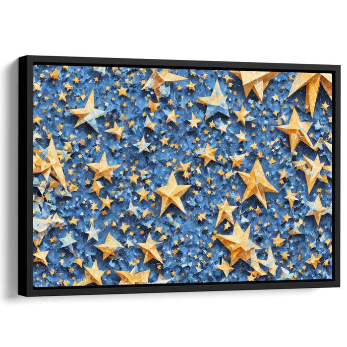 Cosmic Twilight Canvas: Abstract Starry Night Canvas Art Print