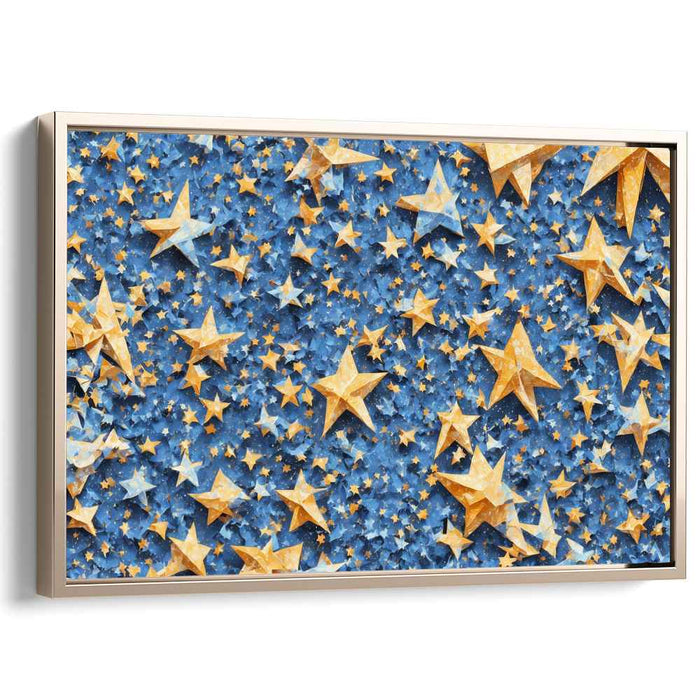 Cosmic Twilight Canvas: Abstract Starry Night Canvas Art Print